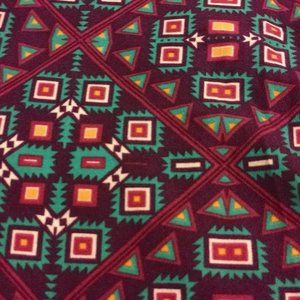 NWT TC Lularoe Leggins Maroon Aztec Design